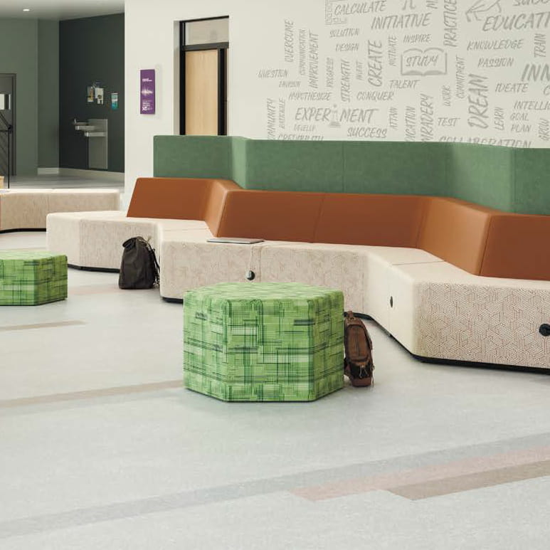 Innovative school furniture by HON including Tangram™ soft seating for students