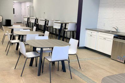 Open Floor Plan with Tables, Bistro Tables, and Chairs